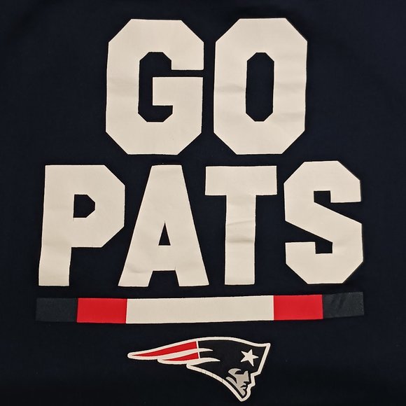 T Shirt Go Pats NFL New England Patriots Nike Athletic Cut Size L Large - Picture 1 of 4